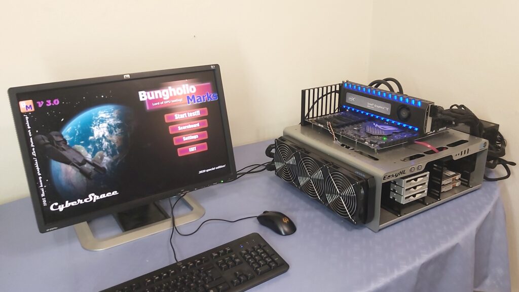 Intel Xe Eiffel 6500 in test setup for BungholioMarks